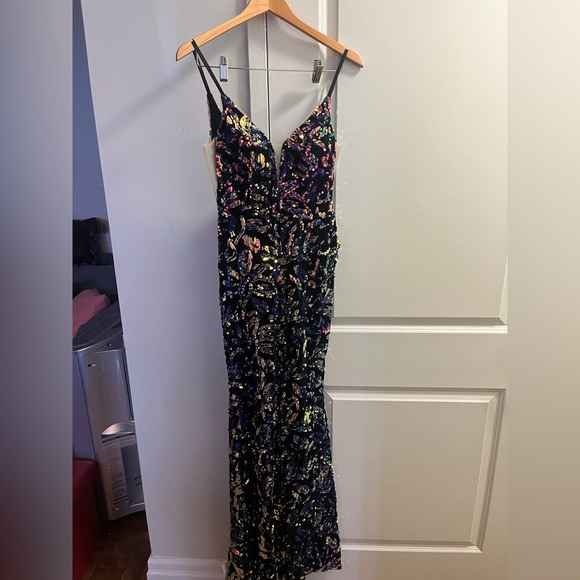 Elegant Sequin Prom Dress - Multicolor - Picture 1 of 9